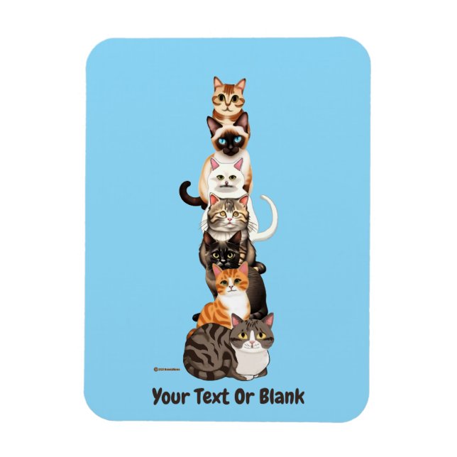 Cat-Er-Pillar Feline Tower Magnet (Vertical)