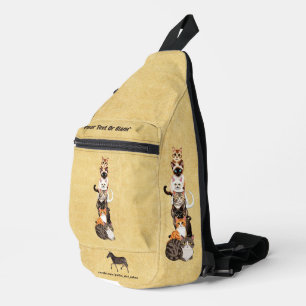 Cat-Er-Pillar Feline Tower Sling Bag