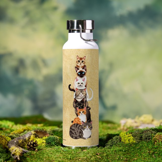 Cat-Er-Pillar Feline Tower Water Bottle (Outdoor (Rotated))