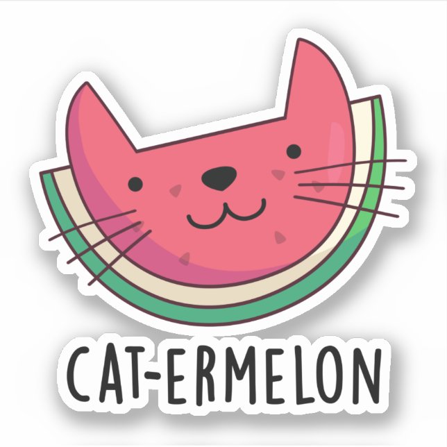 Cat-ermelon Funny Cat Watermelon Pun  (Front)