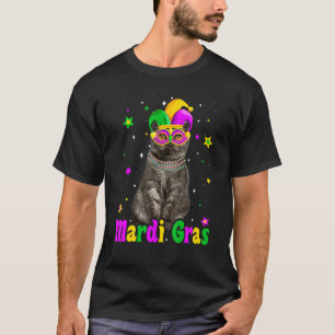 Cat Exotic Shorthair Mask Mardi Gras Carnivals Ani T-Shirt