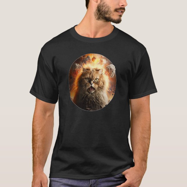 Cat Explosion Kitten Villain for of Cats Animals T-Shirt (Front)
