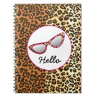 Cat Eye Glasses Leopard Print w/Custom Name