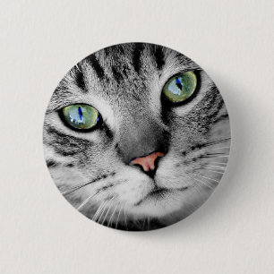 Cat eyes 6 cm round badge