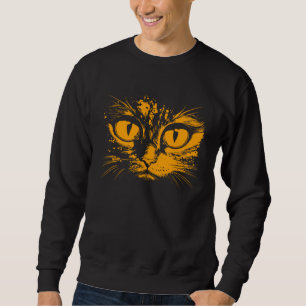 Cat Eyes Face Costume Mom Lady  1 Sweatshirt
