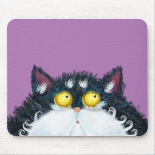 Cat eyes looking  mouse pad