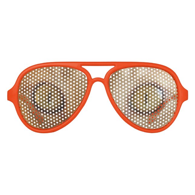Cat eyes-Orange Aviator Sunglasses (Front)