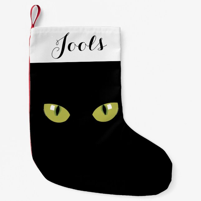 Cat eyes small christmas stocking (Front)