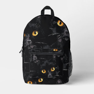 Cat Eyes Watching Printed Backpack