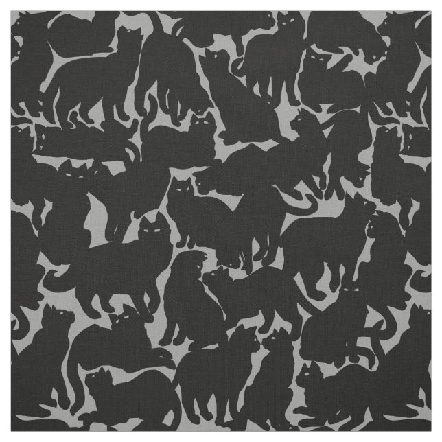 Cat Fabric Cat Lover Art Pattern Fabrics (Swatch)