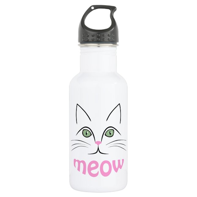 Cat face 532 ml water bottle (Front)