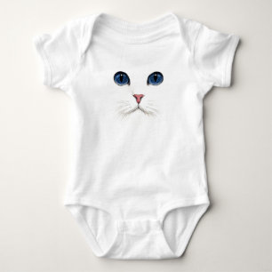 cat face baby bodysuit