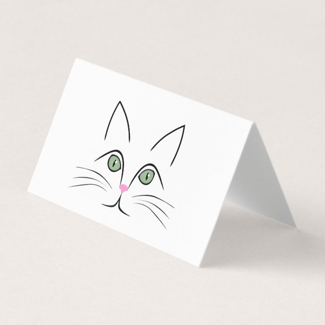 Cat face business card (Front)