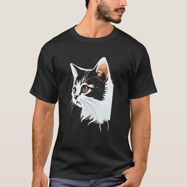 Cat Face Cat T-Shirt (Front)
