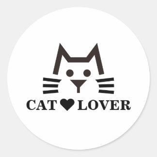 Cat-Face Classic Round Sticker