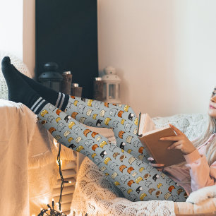 Cat Face Doodle Pattern Leggings