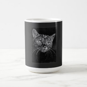Cat Face Drawing By Mark Edward Westerfield Coffee Mug