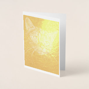 Cat Face Foil Card