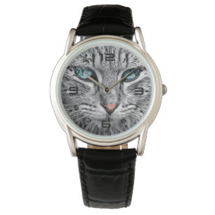 Cat Face Fractal Design-10682 Watch