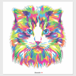 Cat Face Geometric Prismatic Design-32453