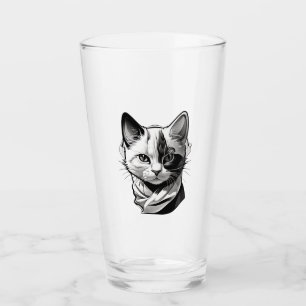Cat face  glass