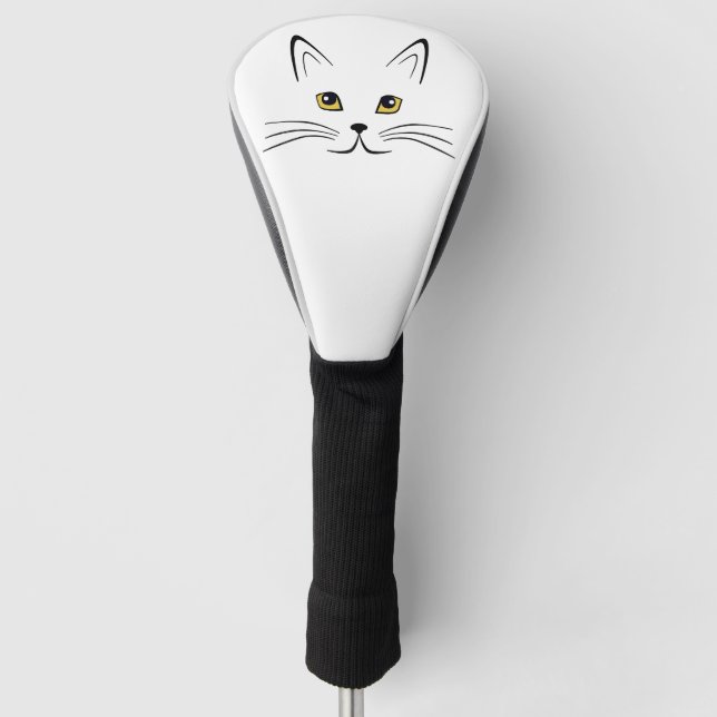 Cat Face Golf Head Cover (Front)