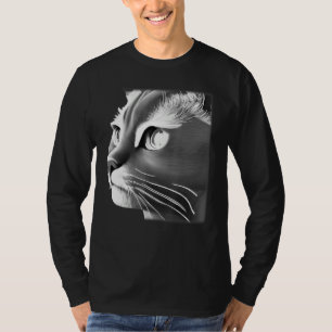 Cat face graphic  animal pet  grumpy kitten print  T-Shirt