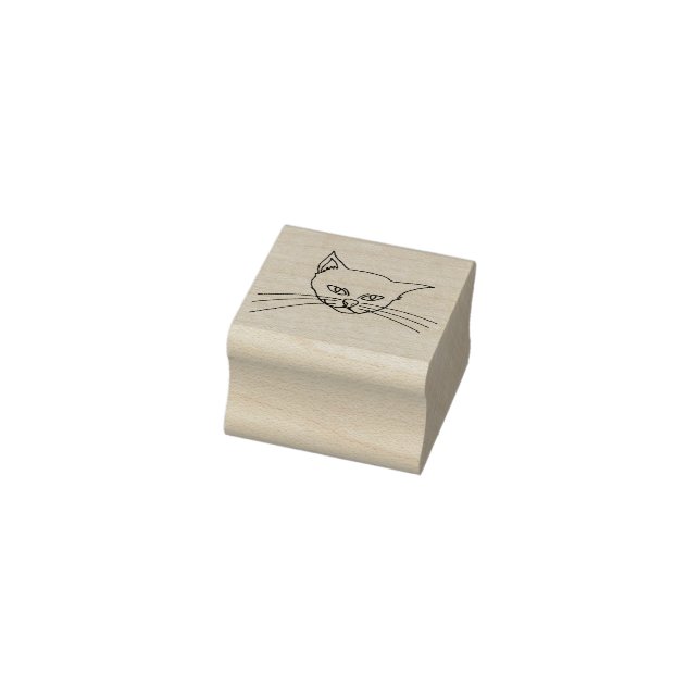 Cat face illustration art stamp (Stamp)