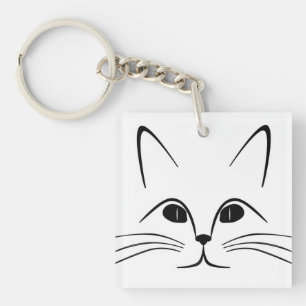 CAT FACE KEY RING