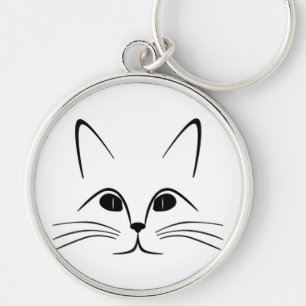 CAT FACE KEY RING