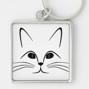 CAT FACE KEY RING