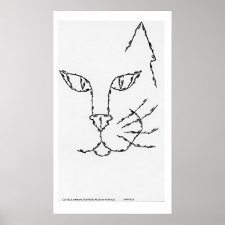 CAT FACE, made of LITTLE PEOPLE FACES Poster