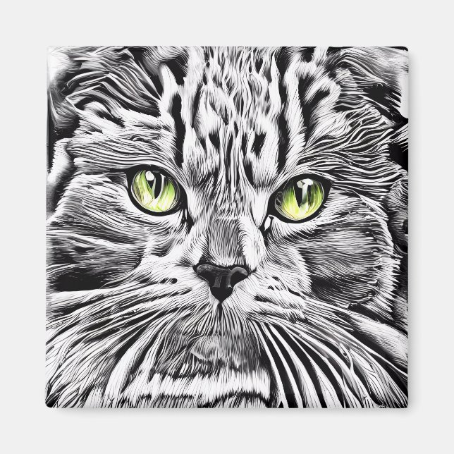 Cat face magnet (Front)