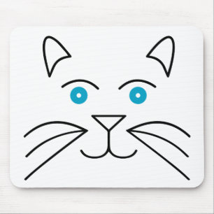 Cat face mouse pad