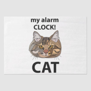 Cat Face My Alarm Clock Tabby Cat Tissue Paper
