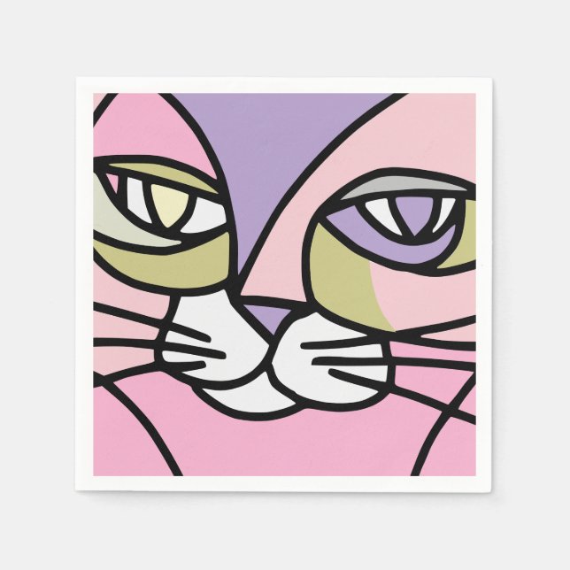 Cat face napkin (Front)