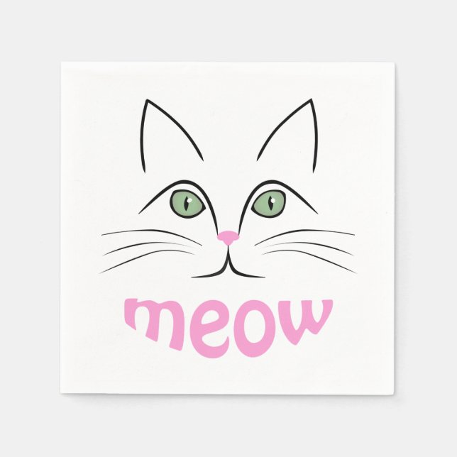 Cat face napkin (Front)