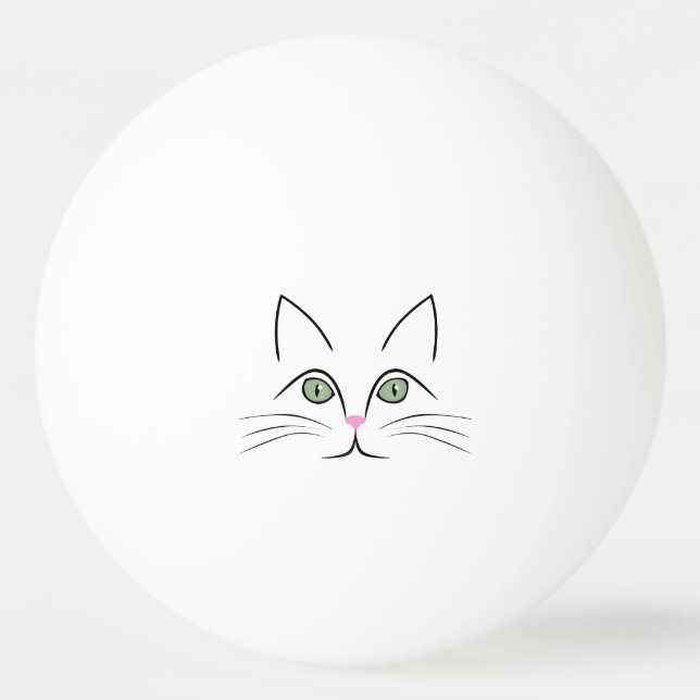 Cat face ping pong ball (Front)