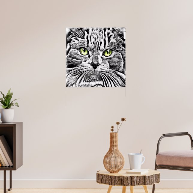 Cat face poster (Living Room 3)