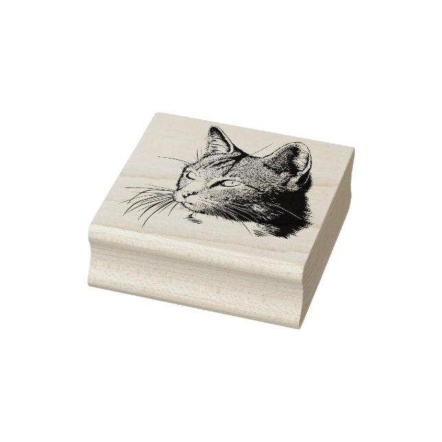 Cat Face Rubber Stamp (Stamp)
