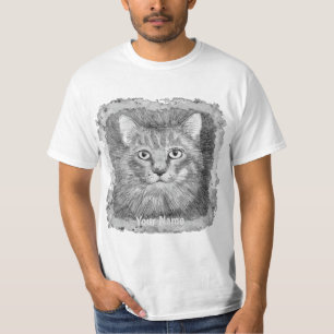 Cat Face Sketch  T-Shirt