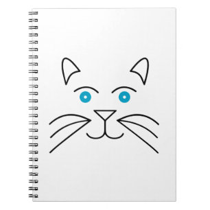 Cat face spiral notebook