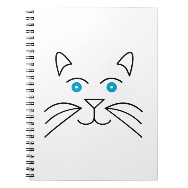 Cat face spiral notebook (Front)