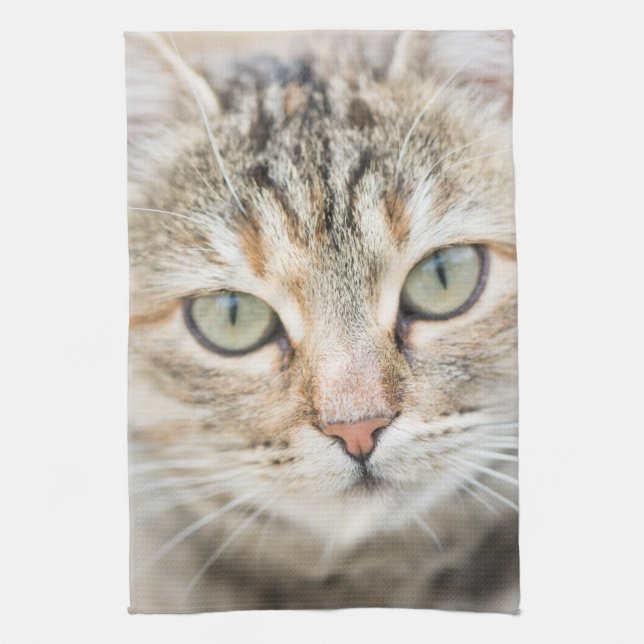 Cat face tea towel (Vertical)