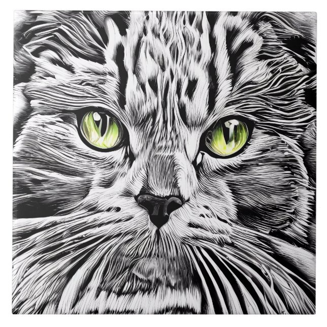 Cat face tile (Front)