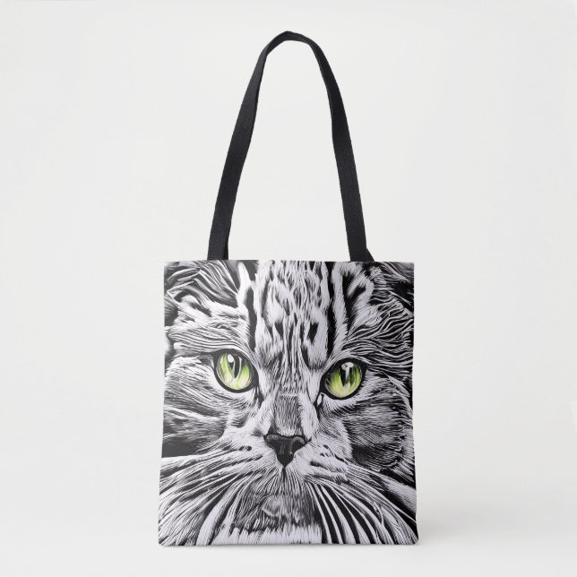 Cat face tote bag (Front)