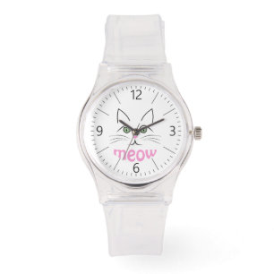 Cat face watch