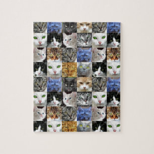 Cat Faces Collage Puzzle