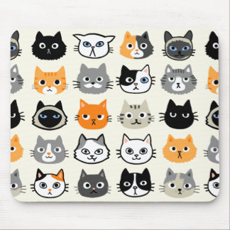Cat Faces | Cute, Funny and Annoyed Cats Mouse Pad