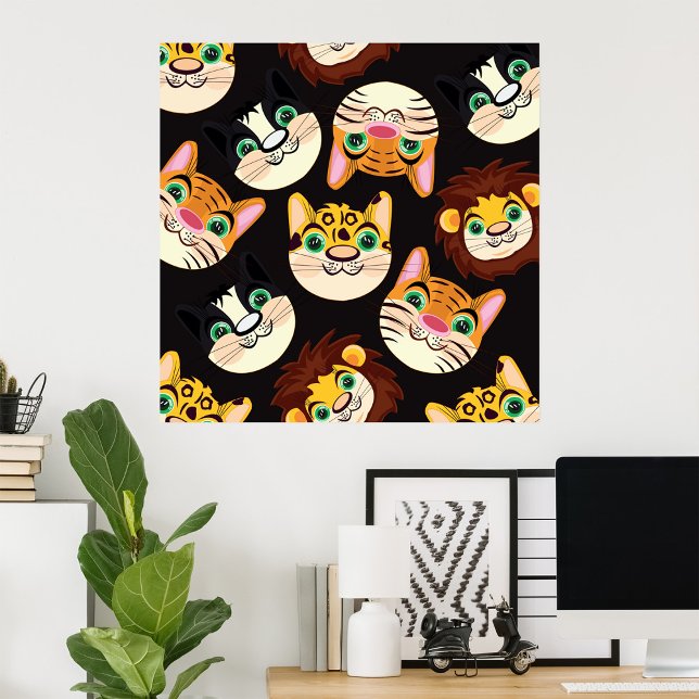 Cat Faces Poster (Creator Uploaded)